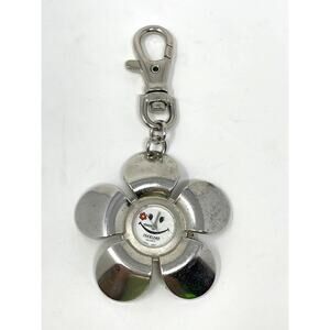 Vintage Overload Flower QUARTZ Pocket Silvertone Watch Fob Backpack Charm